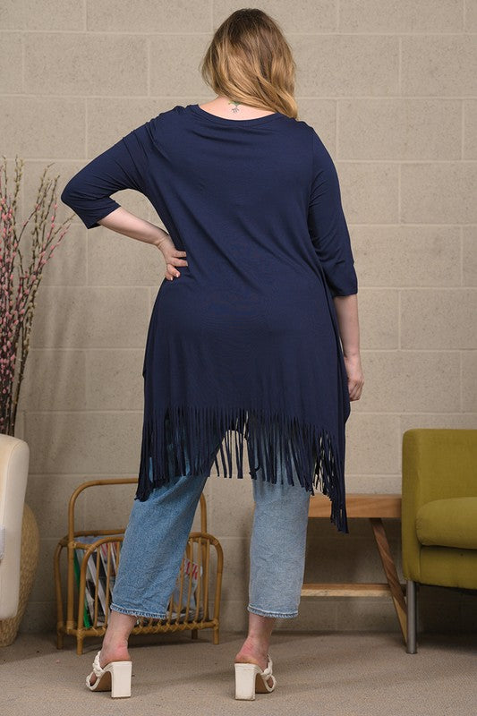 Blusa con flecos estilo boho