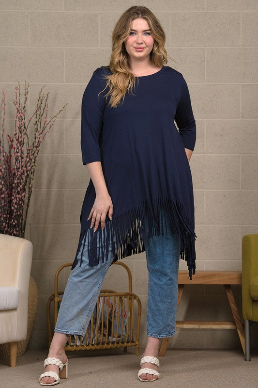 Blusa con flecos estilo boho