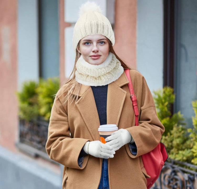 Set Gorro, bufanda y guantes.