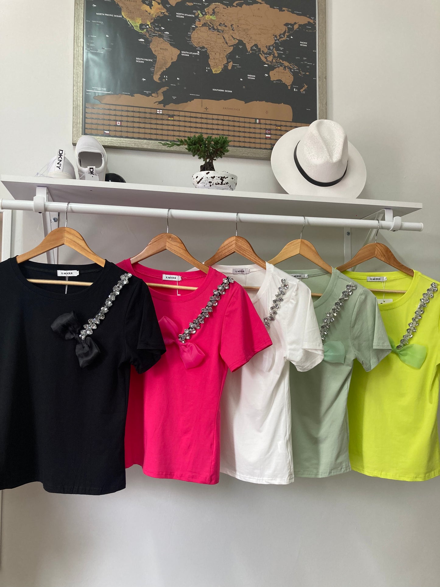Blusa Bow diamonds