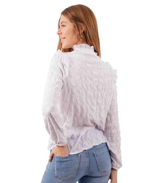Camisa crepe blanca