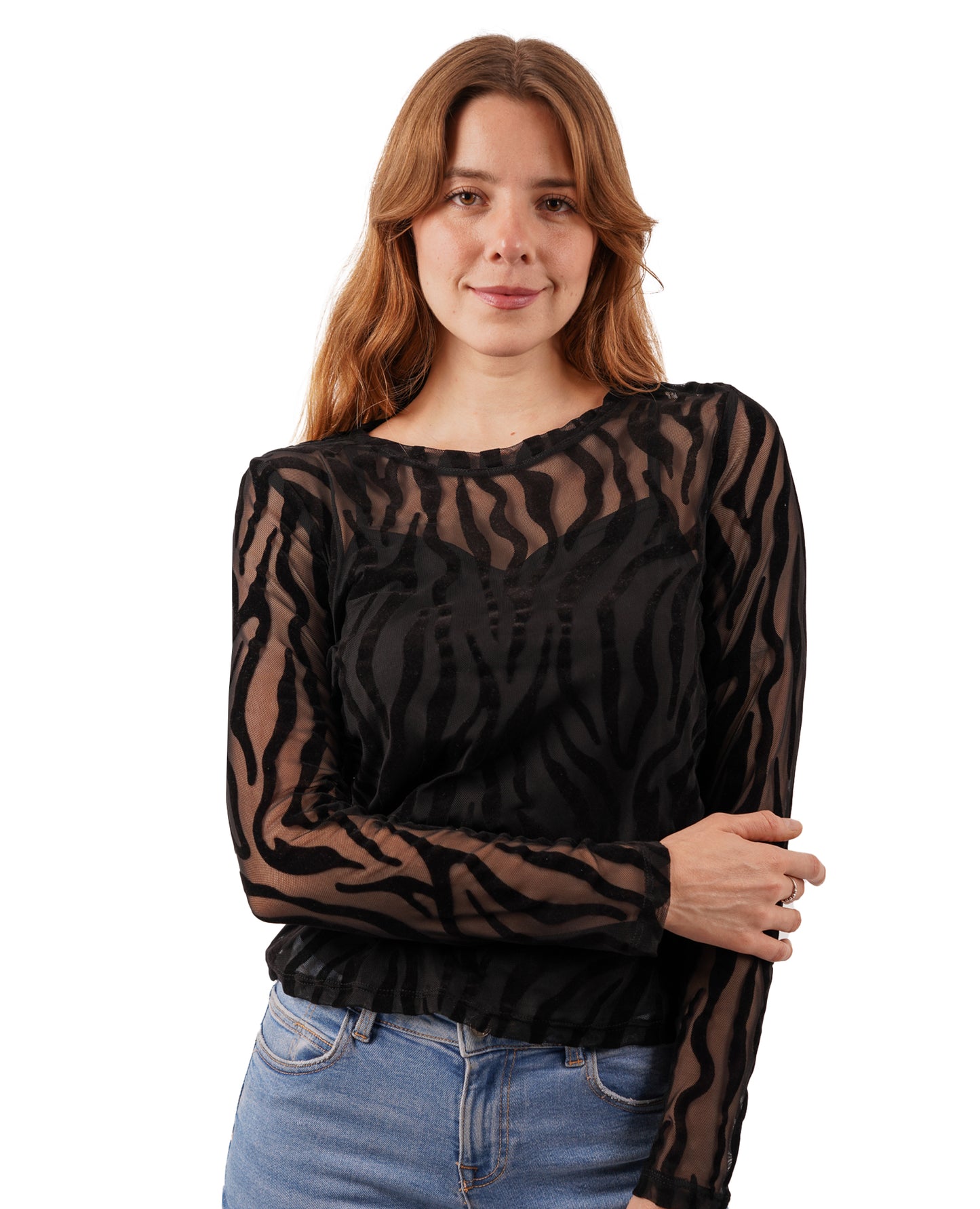 Blusa zebra translucida