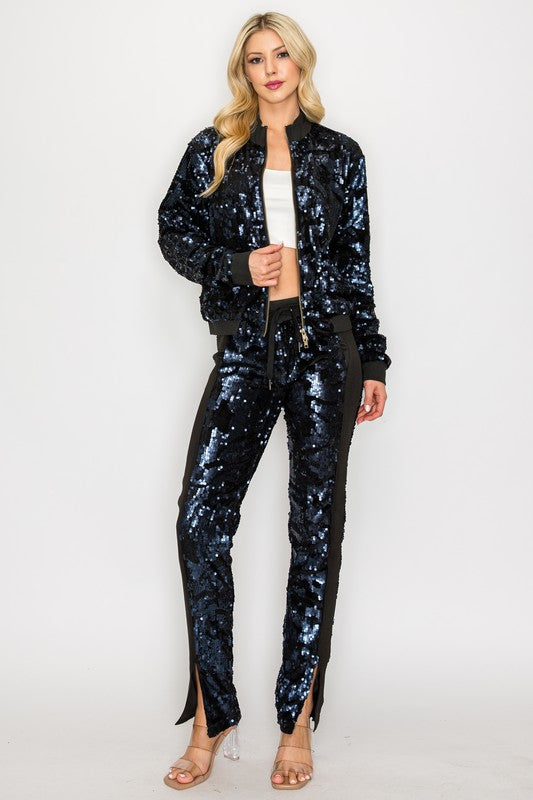 Sequin pants set