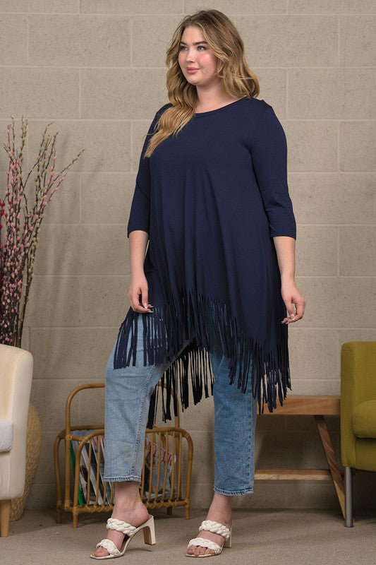 Blusa con flecos estilo boho