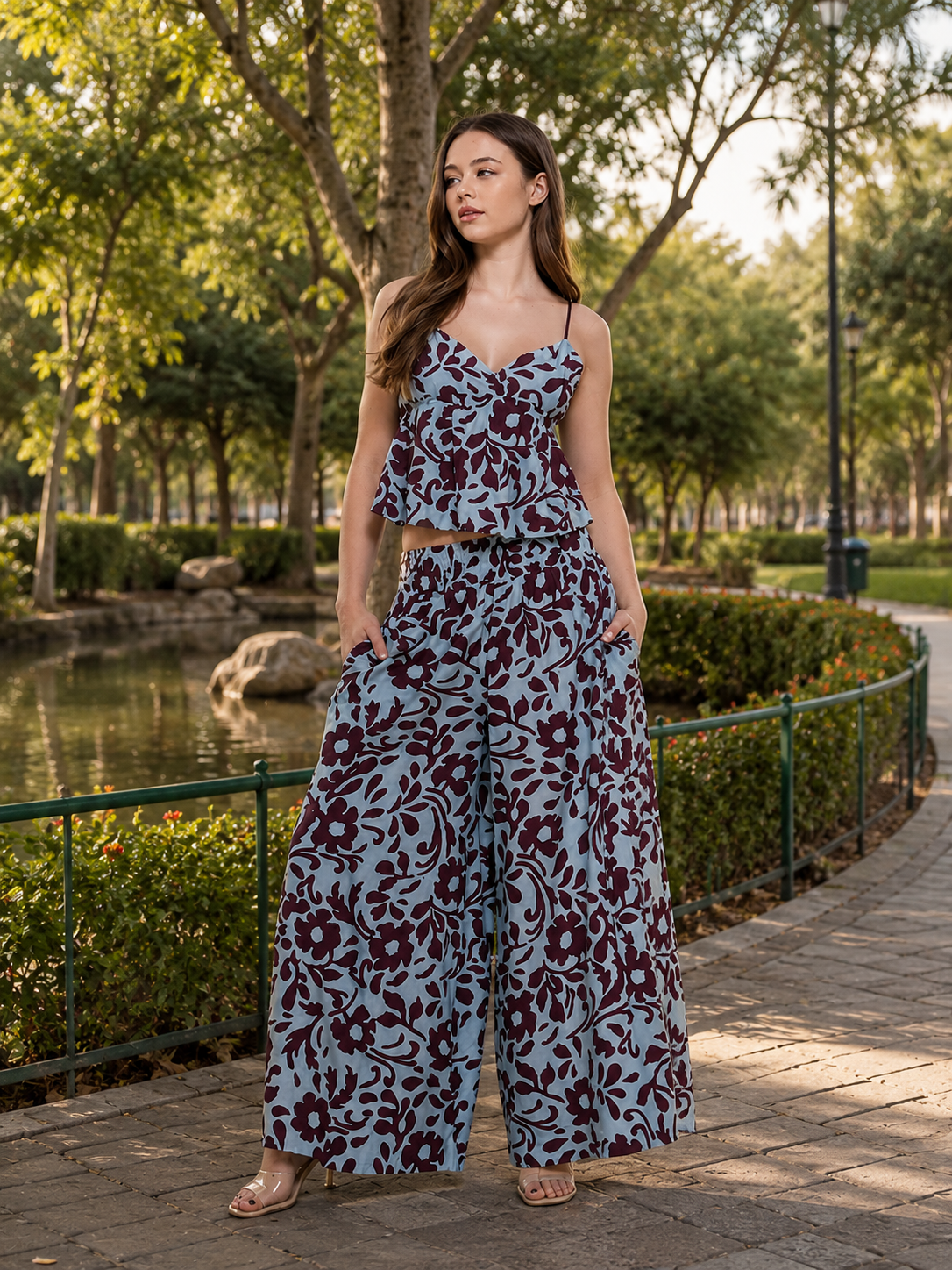 Conjunto floreado